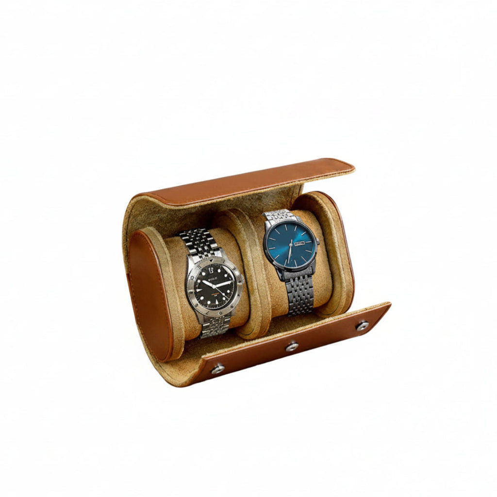 Watch Roll Travel Case 3 Slots Organizer