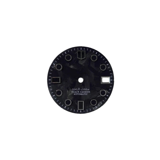 28.5mm Luminous Carbon Fiber Single Calendar Dial C3 Watch Part Accessory for NH35 M8215 E2824 Movement Modification