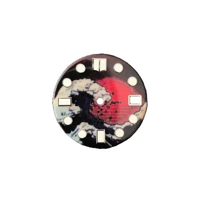 28,5 mm Zifferblatt mit grünem Lume
